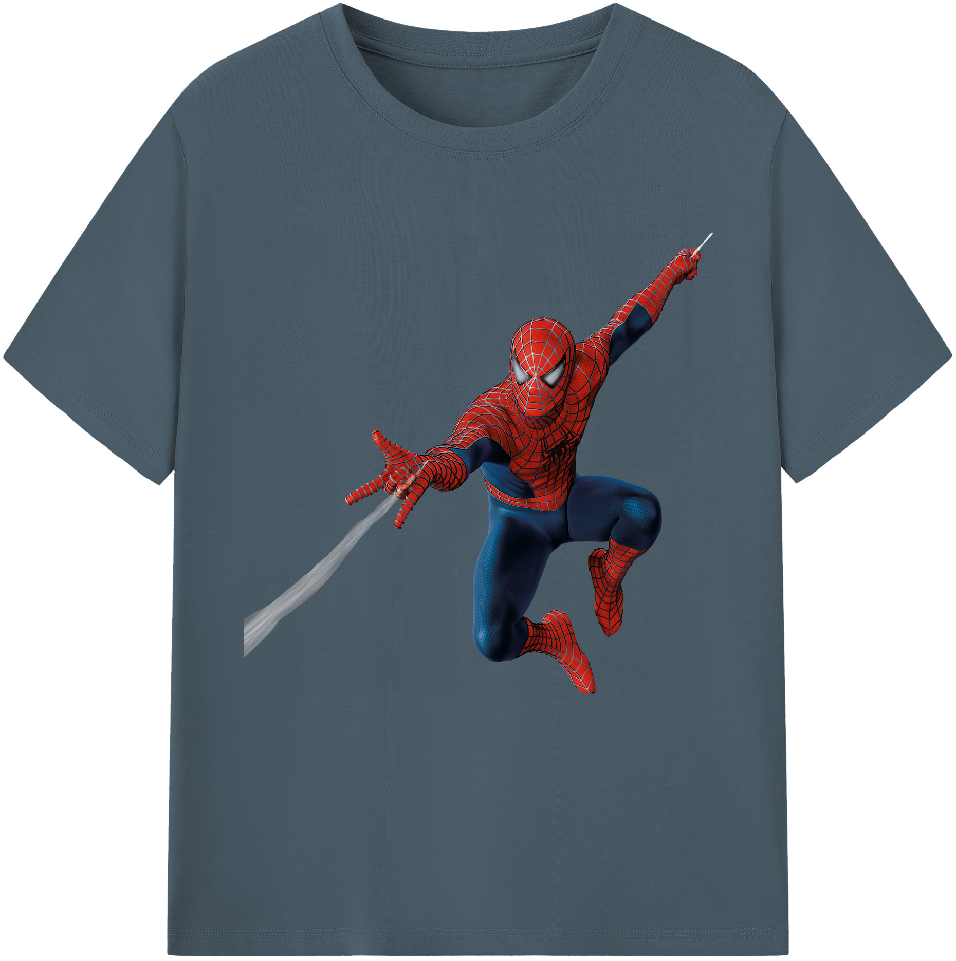 （画像用） Spider Man スパイダーマン 綿100％半袖Tシャツ（フロントプリント）
